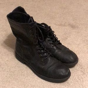 Brash Black Combat Boots (size 11)